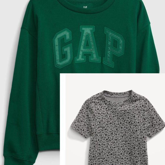 GAP Lot of 2 New with Tags Sweatshirt and T Shirt Size XS (4/5) and 5T - Picture 1 of 5